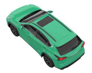 Realistic SUV isolated on white background. 3d rendering - illustration