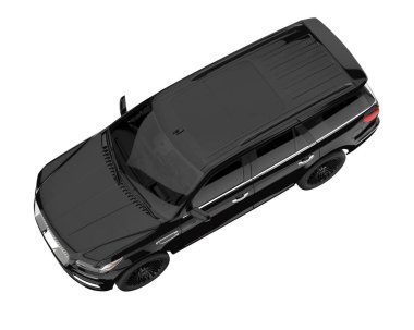 Realistic SUV isolated on white background. 3d rendering - illustration