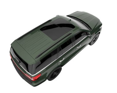 Realistic SUV isolated on white background. 3d rendering - illustration