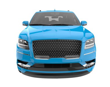 Realistic SUV isolated on white background. 3d rendering - illustration