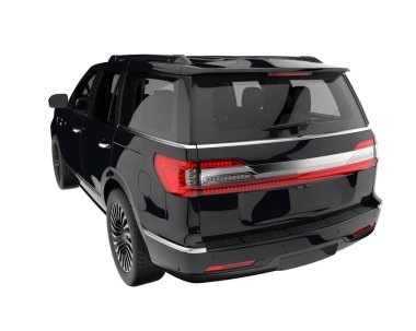 Realistic SUV isolated on white background. 3d rendering - illustration