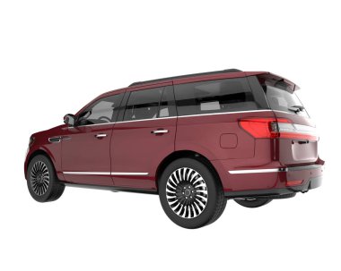 Realistic SUV isolated on white background. 3d rendering - illustration