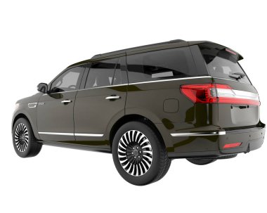 Realistic SUV isolated on white background. 3d rendering - illustration