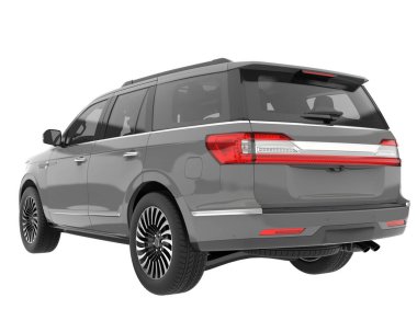 Realistic SUV isolated on white background. 3d rendering - illustration