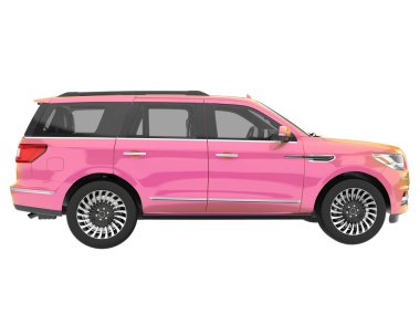 Realistic SUV isolated on white background. 3d rendering - illustration