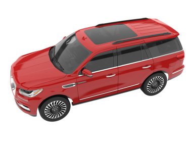 Realistic SUV isolated on white background. 3d rendering - illustration