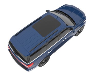 Realistic SUV isolated on white background. 3d rendering - illustration