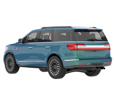 Realistic SUV isolated on white background. 3d rendering - illustration