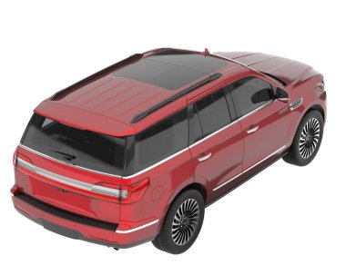 Realistic SUV isolated on white background. 3d rendering - illustration