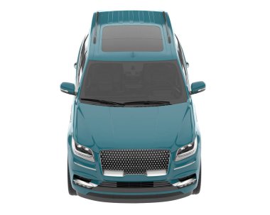 Realistic SUV isolated on white background. 3d rendering - illustration