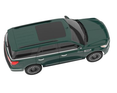 Realistic SUV isolated on white background. 3d rendering - illustration