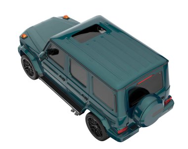 Realistic SUV isolated on white background. 3d rendering - illustration