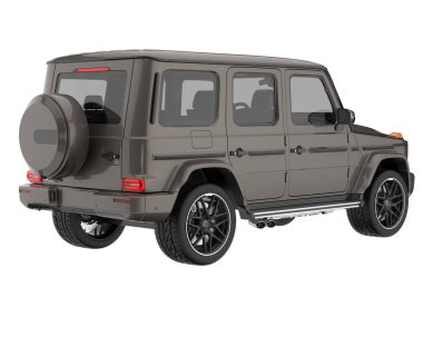 Realistic SUV isolated on white background. 3d rendering - illustration