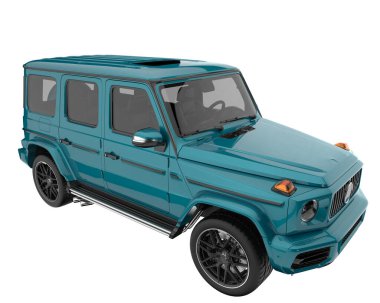 Realistic SUV isolated on white background. 3d rendering - illustration