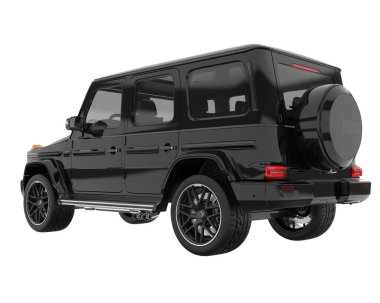 Realistic SUV isolated on white background. 3d rendering - illustration