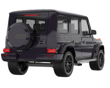 Realistic SUV isolated on white background. 3d rendering - illustration