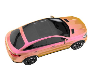 Realistic SUV isolated on white background. 3d rendering - illustration