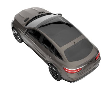 Realistic SUV isolated on white background. 3d rendering - illustration