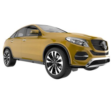 Realistic SUV isolated on white background. 3d rendering - illustration