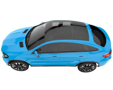 Realistic SUV isolated on white background. 3d rendering - illustration