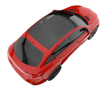 Realistic SUV isolated on white background. 3d rendering - illustration