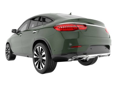 Realistic SUV isolated on white background. 3d rendering - illustration