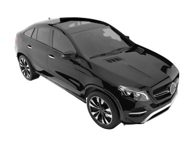 Realistic SUV isolated on white background. 3d rendering - illustration