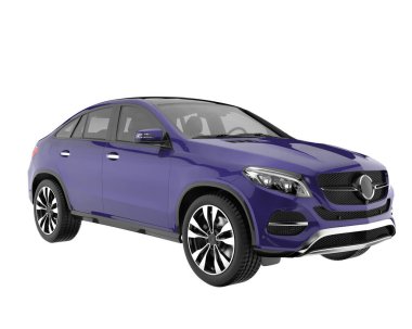 Realistic SUV isolated on white background. 3d rendering - illustration