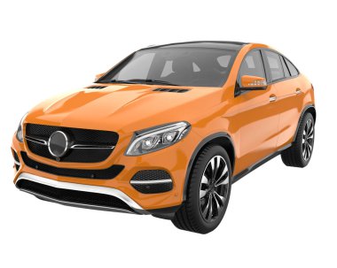 Realistic SUV isolated on white background. 3d rendering - illustration