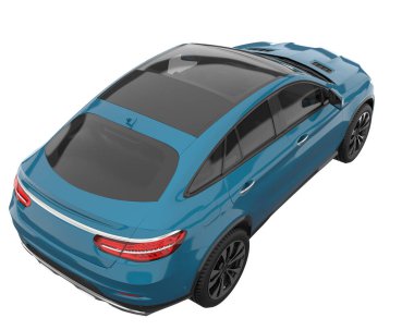 Realistic SUV isolated on white background. 3d rendering - illustration