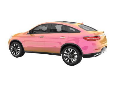 Realistic SUV isolated on white background. 3d rendering - illustration