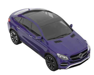 Realistic SUV isolated on white background. 3d rendering - illustration