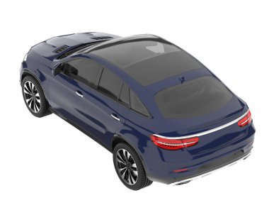 Realistic SUV isolated on white background. 3d rendering - illustration