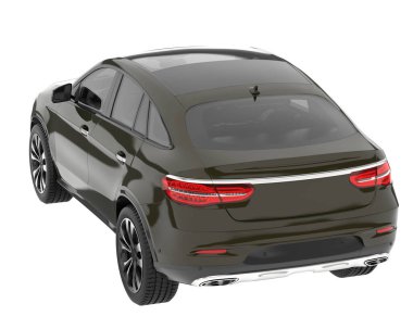 Realistic SUV isolated on white background. 3d rendering - illustration