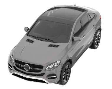 Realistic SUV isolated on white background. 3d rendering - illustration