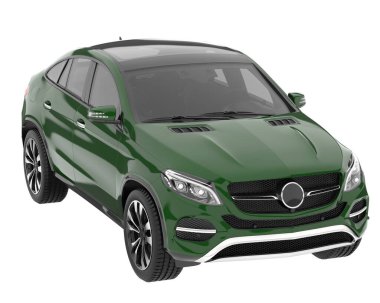 Realistic SUV isolated on white background. 3d rendering - illustration