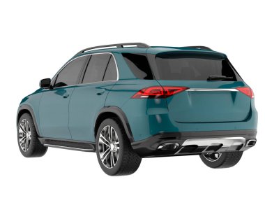Realistic SUV isolated on white background. 3d rendering - illustration