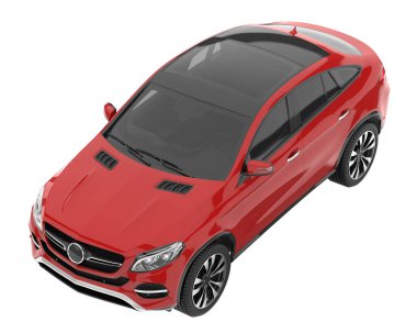 Realistic SUV isolated on white background. 3d rendering - illustration