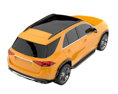 Realistic SUV isolated on white background. 3d rendering - illustration