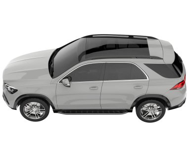 Realistic SUV isolated on white background. 3d rendering - illustration