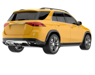 Realistic SUV isolated on white background. 3d rendering - illustration