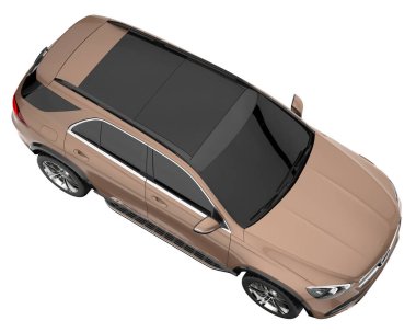 Realistic SUV isolated on white background. 3d rendering - illustration