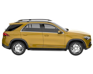 Realistic SUV isolated on white background. 3d rendering - illustration