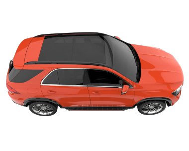 Realistic SUV isolated on white background. 3d rendering - illustration