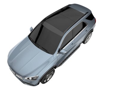 Realistic SUV isolated on white background. 3d rendering - illustration