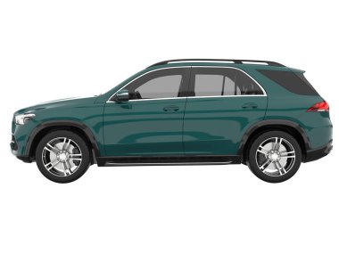Realistic SUV isolated on white background. 3d rendering - illustration