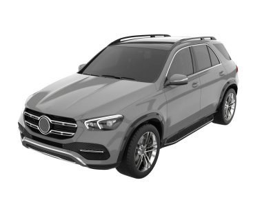 Realistic SUV isolated on white background. 3d rendering - illustration