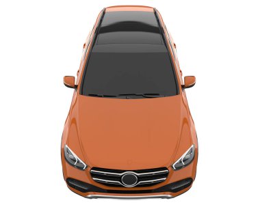 Realistic SUV isolated on white background. 3d rendering - illustration