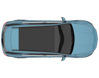 Realistic SUV isolated on white background. 3d rendering - illustration