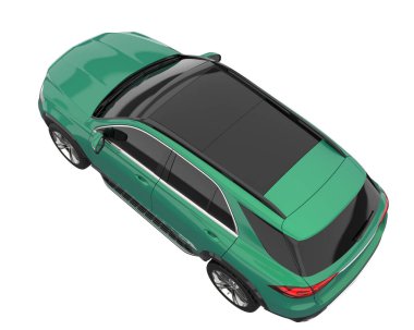 Realistic SUV isolated on white background. 3d rendering - illustration